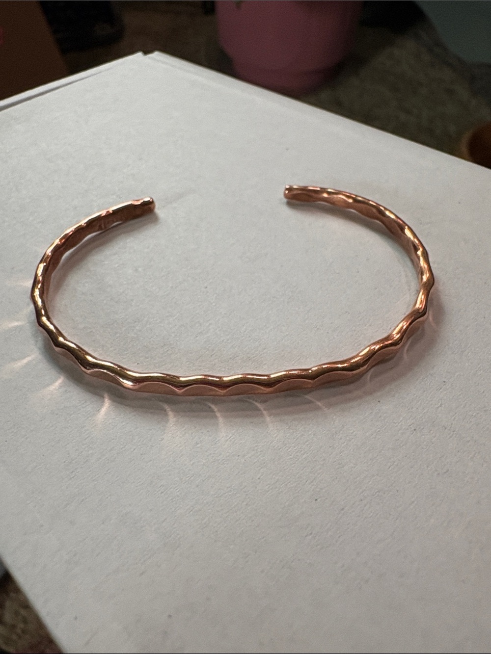 Navajo Made Copper Wavy Cuff Bracelet from Chaco Canyon Trading
